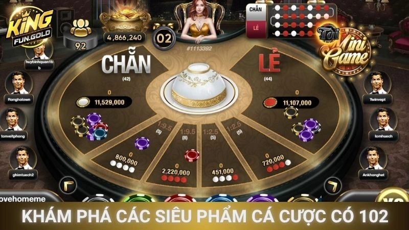 Khám phá các siêu phẩm cá cược có 102