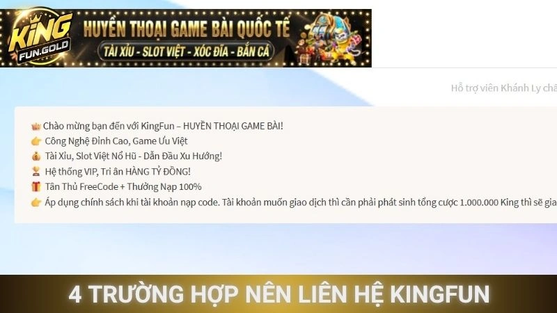 4 trường hợp nên liên hệ Kingfun
