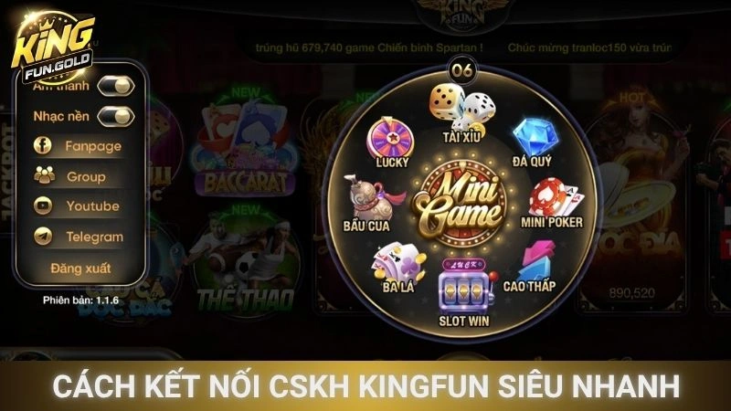 Cách kết nối CSKH Kingfun siêu nhanh